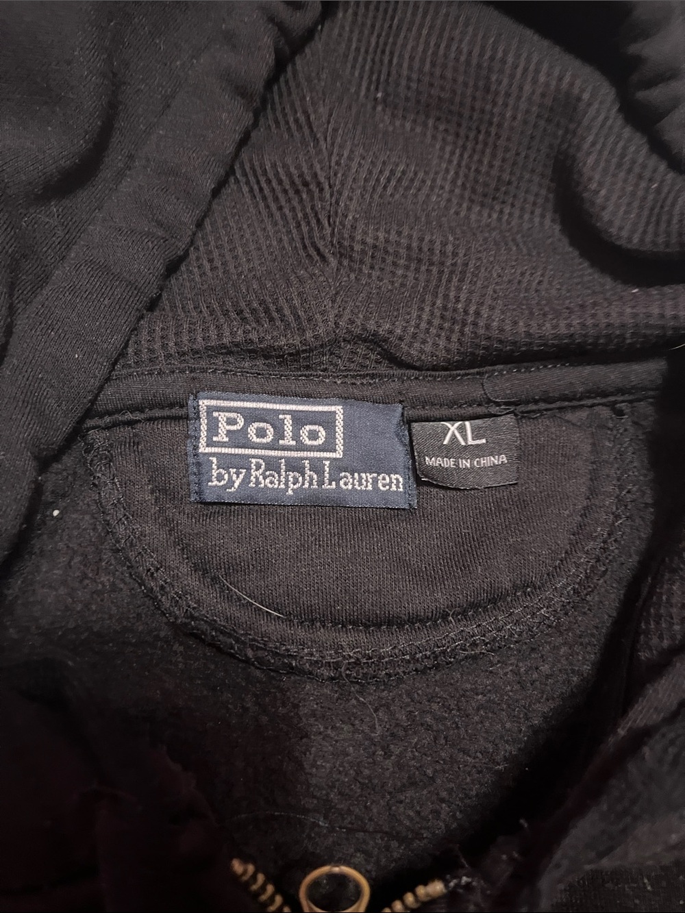 SET - Ralph Lauren Black Polo Hooded Zip Sweatshirt and pants - Picture 2 of 6